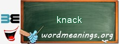 WordMeaning blackboard for knack